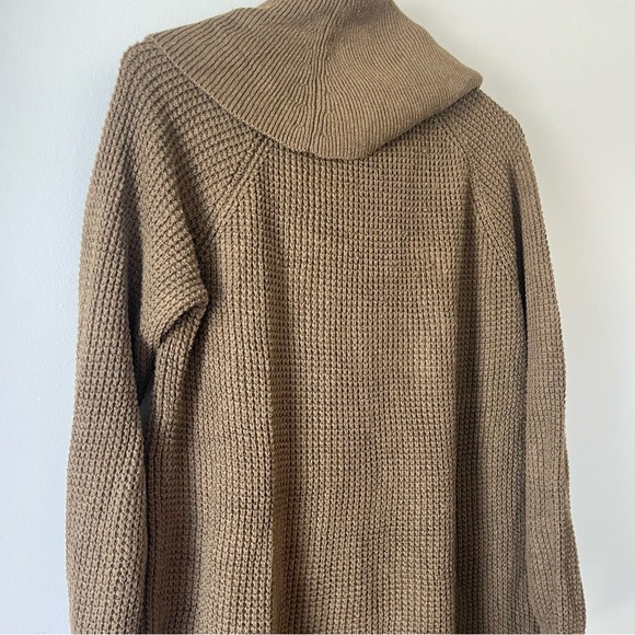 Michael Kors chunky knit oversized cowl neck sweater winter cozy neutral - Picture 13 of 13